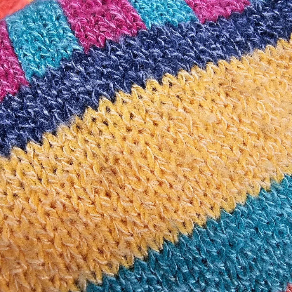 The Sweater Shop Knit Sweater Mens S/M Multicolor 90s Striped VINTAGE UK - Picture 9 of 16